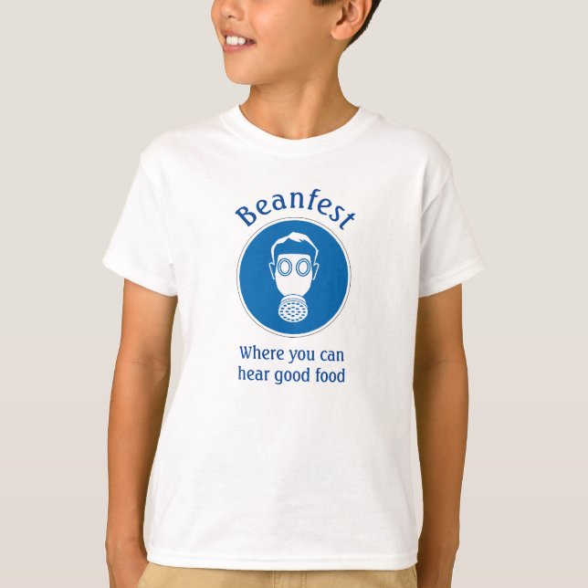 Camiseta Novedad divertida para niños, BEANFEST, ESCUCHAR B (Anverso)