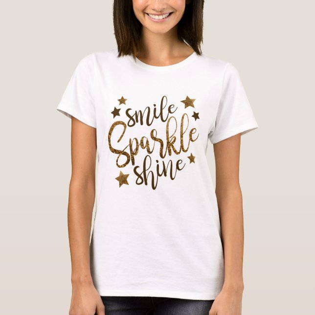 Camiseta Novedad divertida regalo de moda Idea SMILE SPARKL (Anverso)