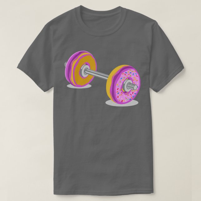 Camiseta Novedad Donut Barbell (Diseño del anverso)