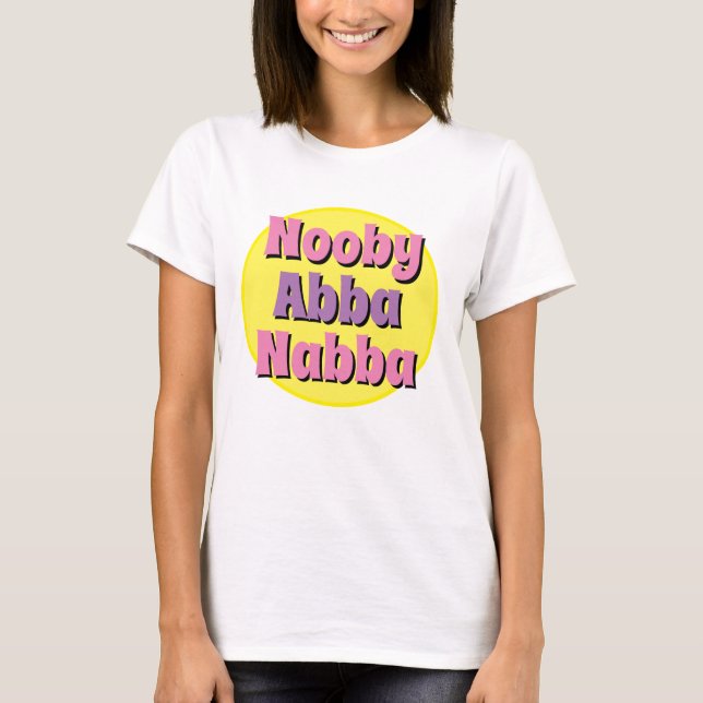 Camiseta Novedad estilo 70 NOOBY ABBA NABBA (Anverso)