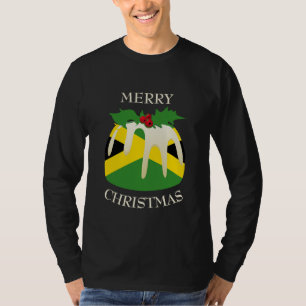 Camiseta Novedad   Feliz Navidad   PUDDDING   Jamaica