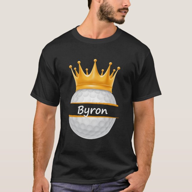 Camiseta Novedad Golf Nombre Personalizado Byron Sports Dad (Anverso)