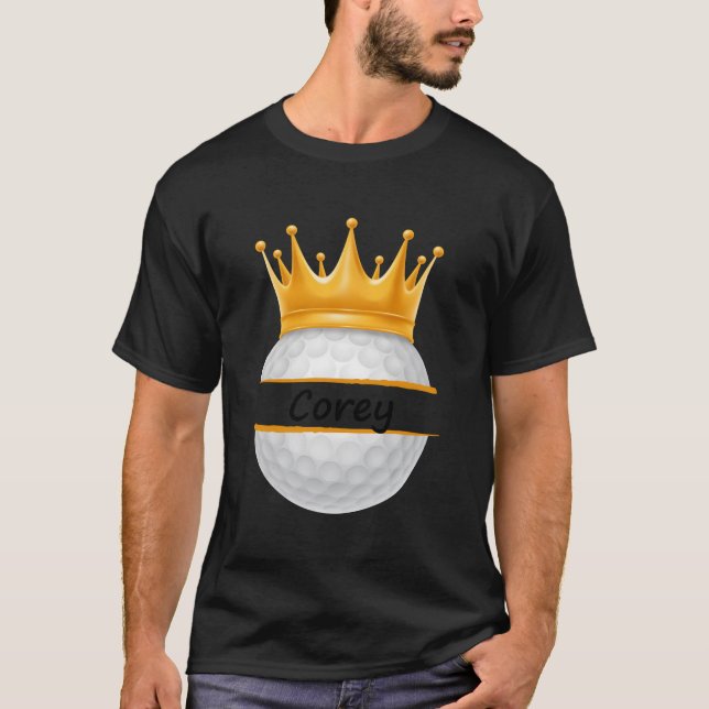 Camiseta Novedad Golf Nombre personalizado Corey Sports Dad (Anverso)