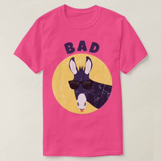 Camiseta Novedad gráfica de Badass Donkey Funny Pun con pro (Diseño del anverso)