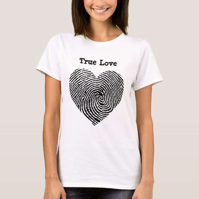 Camiseta Novedad gráfica de moda femenina VERDADERA AMOR (Anverso)