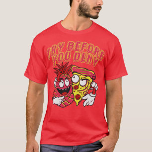 Camiseta Novedad gráfica divertida de piña pizza antes de Y