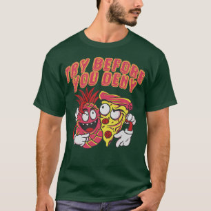 Camiseta Novedad gráfica divertida de piña pizza - Inténtel