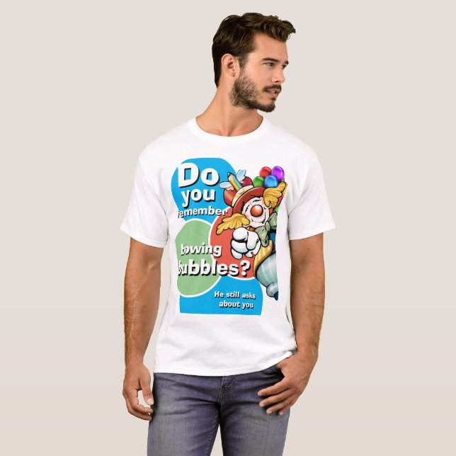 Camiseta Novedad masculina ¿RECUERDAS BURBUJAS DE FLOTE? (Anverso completo)