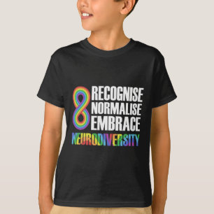 Camiseta Novedad Neurodiversidad Rainbow Infinity Autism Aw