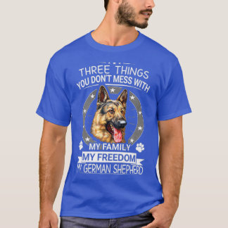 Camiseta Novedad Pastor Alemana Perro Tres cosas Tú