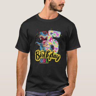 Camiseta Novedad Rawr Soy 5 niños pequeños dinosaurio Chica