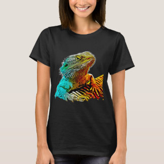 Camiseta Novedad Reptile Lizard Dragon con barba