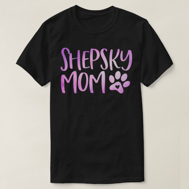 Camiseta Novedad Shepsky Mamá Colorida Shepsky Mama Gifts D (Diseño del anverso)
