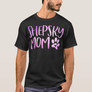 Camiseta Novedad Shepsky Mamá Colorida Shepsky Mama Gifts D