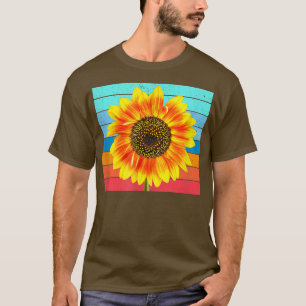 Camiseta Novedad Vintage Retro de girasol amarillo brillant
