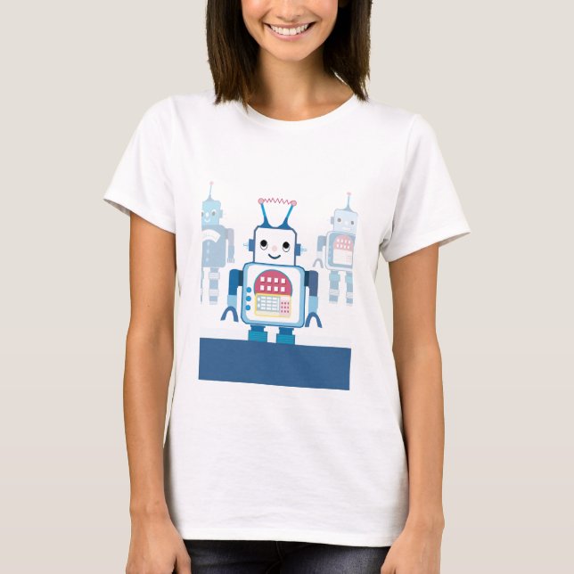 Camiseta Novedades de regalos de Guay Blue Robot (Anverso)