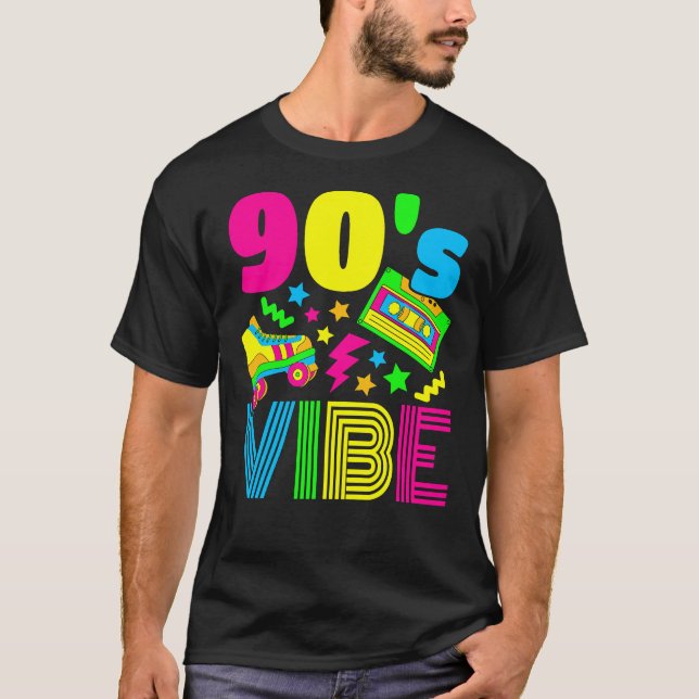 Camiseta Novedades Vibe 1990 Moda 90 Equipo temático novent (Anverso)