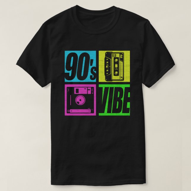 Camiseta Novedades Vibe 1990 Moda 90 Fiesta Temática 90 (Diseño del anverso)
