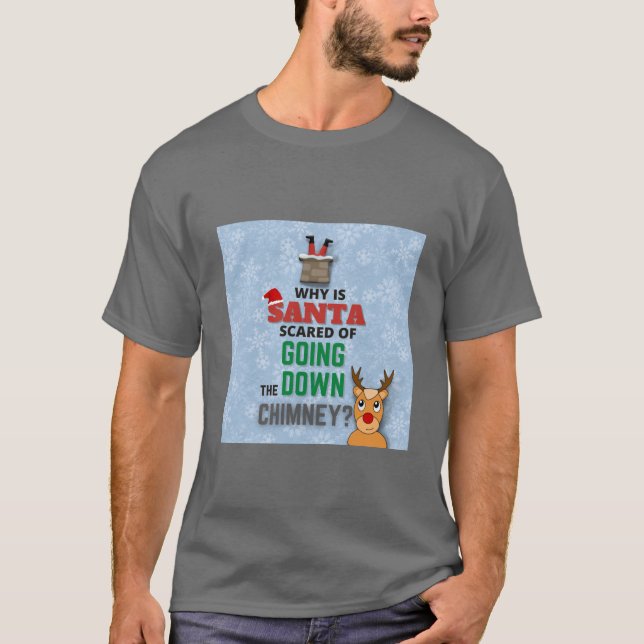 Camiseta Novedosa caída de niños con Chiste de chimenea (Anverso)