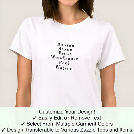 Camiseta Novedoso Juego de Celebración de Nombre de Piloto