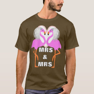 Camiseta Novela de boda de lesbianas LGBT de mujeres Sra & 