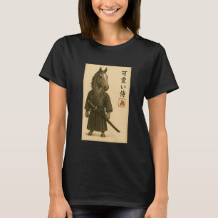 Camiseta Novela de estilo Sumi-e de arte de tinta de Samura