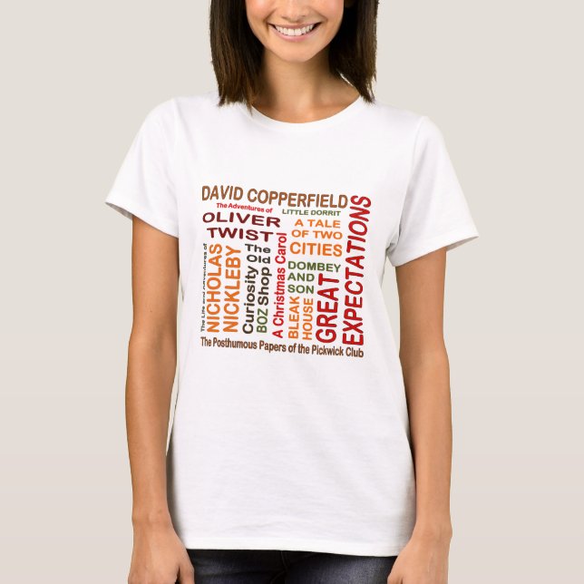Camiseta Novelas de Charles Dickens (Anverso)