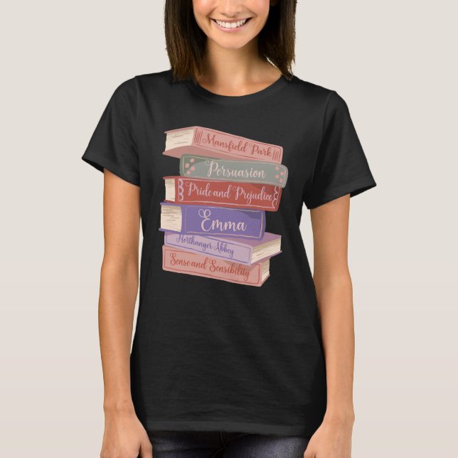 Camiseta Novelas de Jane Austen V (Anverso)