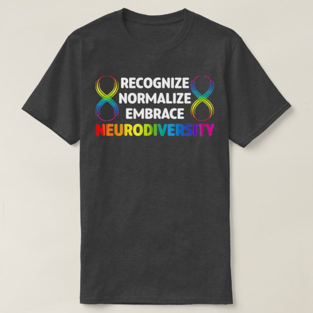 Camiseta Novelty Neurodiversity Rainbow Infinity Women Men  (Diseño del anverso)
