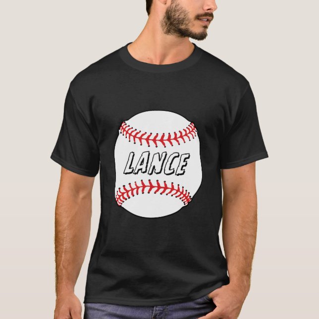 Camiseta Novelty Personalized Name Lance Sports Celebration (Anverso)