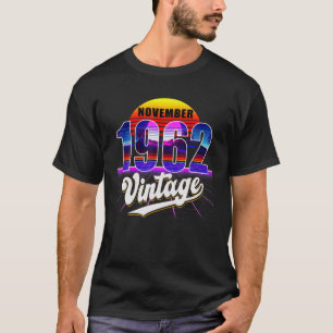 Camiseta November 1962 Retro 59Th Birthday Vaporwave 50'S S