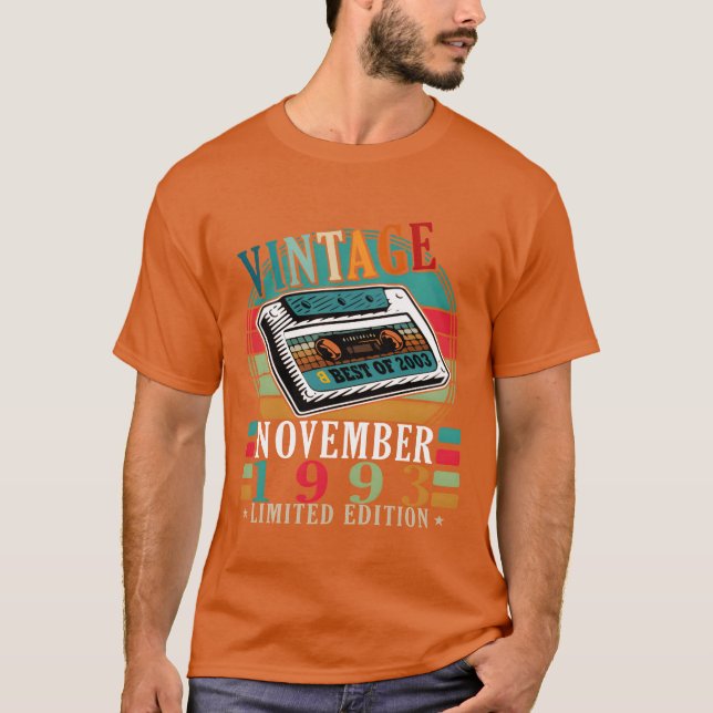 Camiseta november 1993 vintage birthday vintage gift vintag (Anverso)