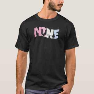 Camiseta Novena Chica de cumpleaños de perro de 9 años de e
