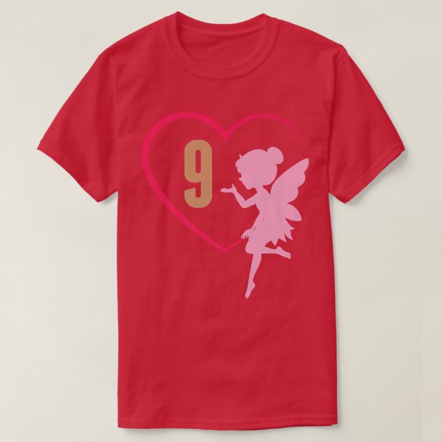 Camiseta Novena fiesta de cumpleaños Chica de hadas princes (Diseño del anverso)