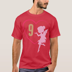 Camiseta Novena fiesta de cumpleaños Chica de hadas princes