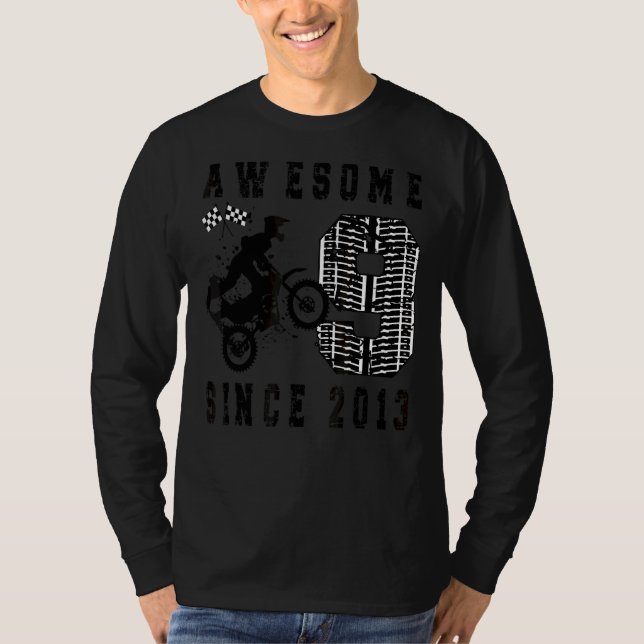 Camiseta Novena fiesta de cumpleaños en la que nació Motocr (Anverso)