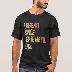 Camiseta Novena leyenda de cumpleaños de 9 años desde el 2 