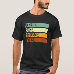 Camiseta Novena leyenda de cumpleaños de 9 años desde octub