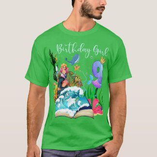 Camiseta Novena sirena cutúa Chica de cumpleaños