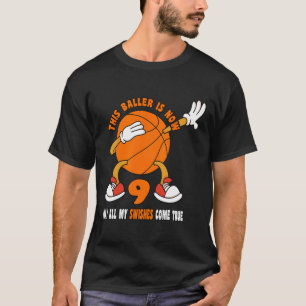 Camiseta Noveno año Feliz noveno cumpleaños Bysketbyll nove