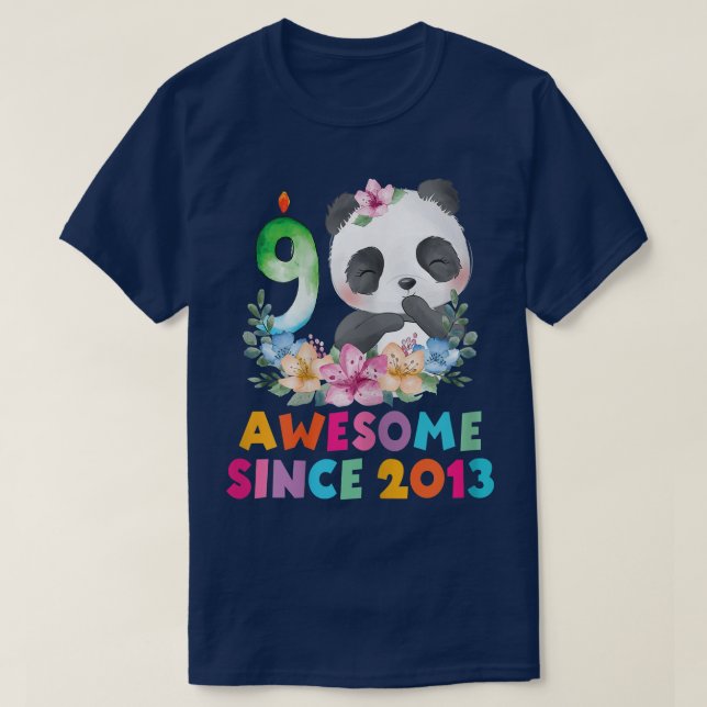 Camiseta Noveno año Panda Unicorn Chica Fiesta (Diseño del anverso)