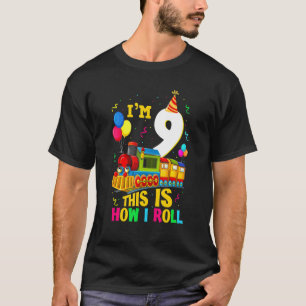 Camiseta Noveno Chicas de los Tren de Cumpleaños de 9 años,