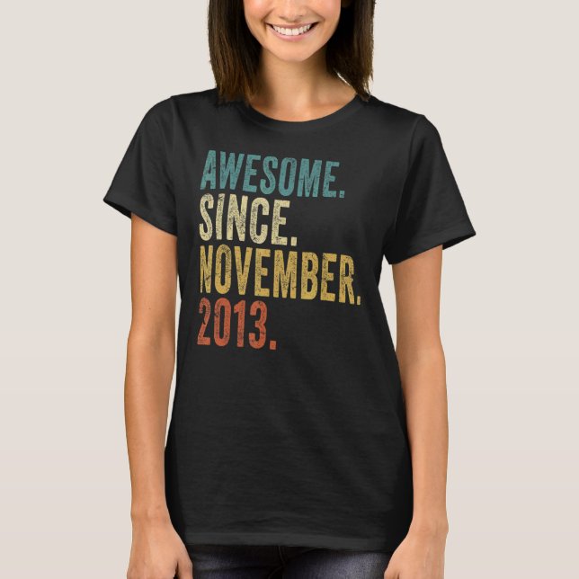 Camiseta Noveno cumpleaños 9 años de edad increíble desde e (Anverso)