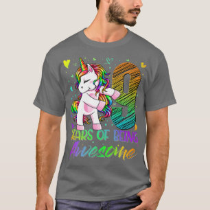 Camiseta Noveno cumpleaños Chica de 9 años de edad con pérd