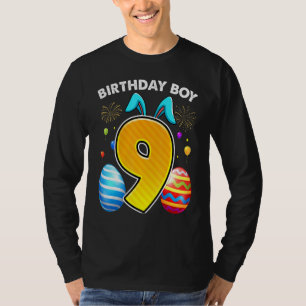 Camiseta Noveno cumpleaños Conejo de Pascua Orejas de 9 año