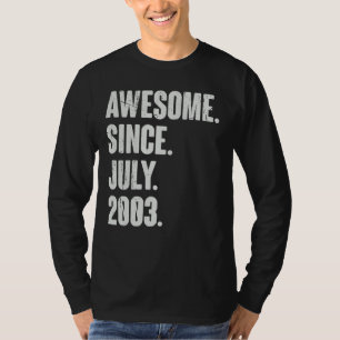 Camiseta Noveno cumpleaños de 19 años asombroso desde julio