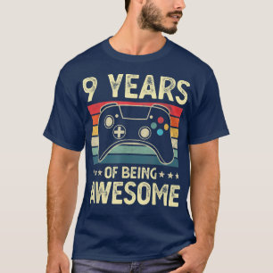 Camiseta Noveno cumpleaños de 9 años asombrosamente diverti