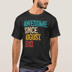 Camiseta Noveno cumpleaños de 9 años desde agosto de 2013