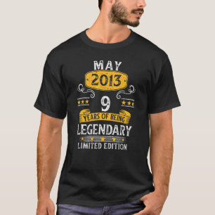 Camiseta Noveno cumpleaños de 9 años desde mayo de 2013