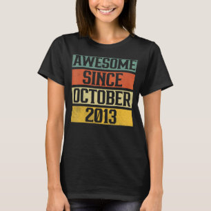 Camiseta Noveno cumpleaños de 9 años desde octubre de 2013